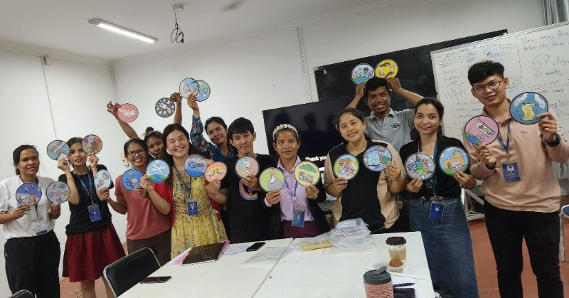 Global citizenship lesson on the SDGs at Phare Ponleu Selpak