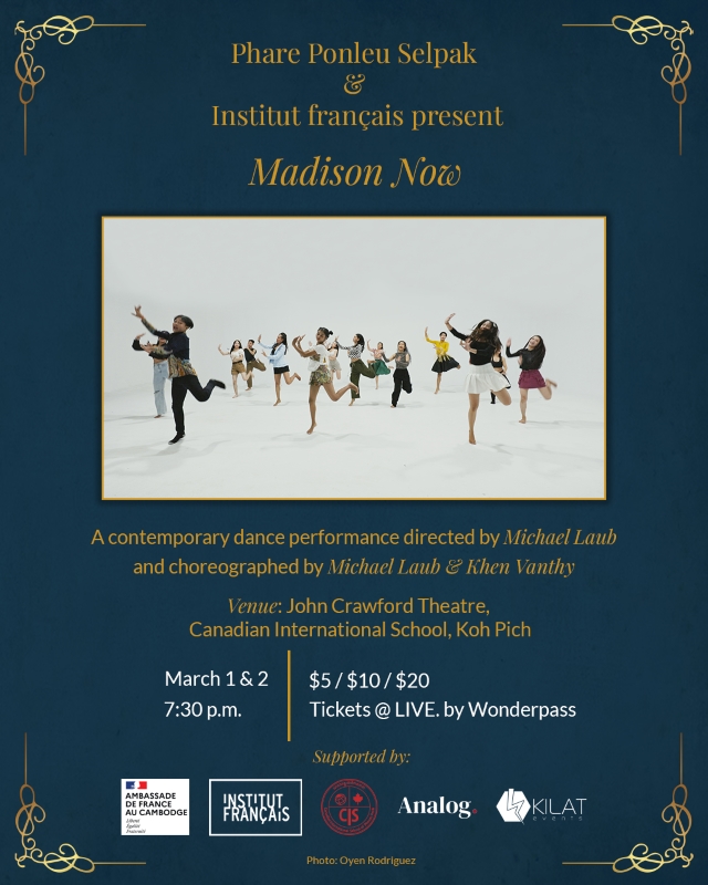 Madison Now contemporary dance performance by Michael Laub at Canadian International School (CIS) in Phnom Penh on 1 and 2 March