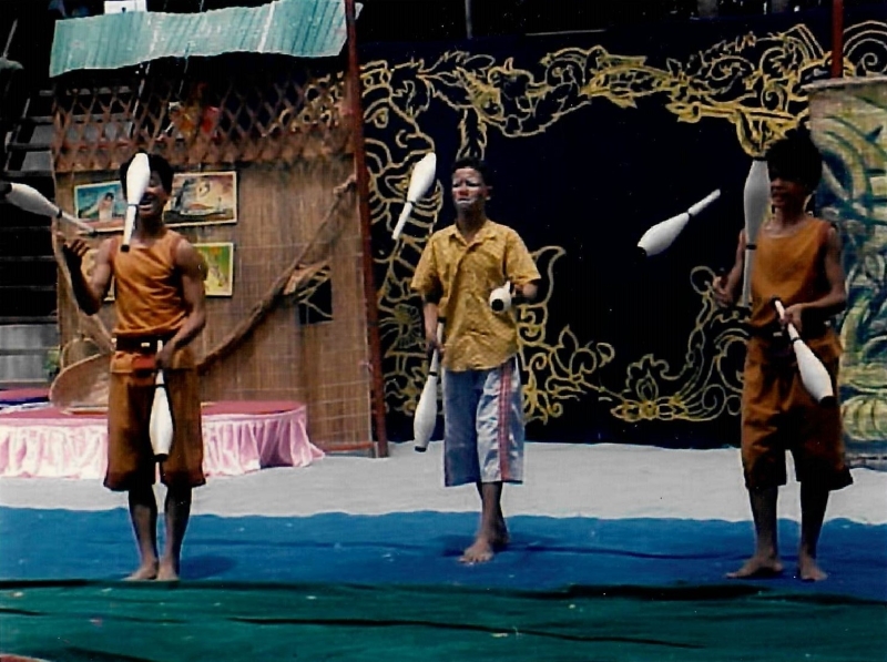An early circus show at Phare Ponleu Selpak in Battambang, Cambodia