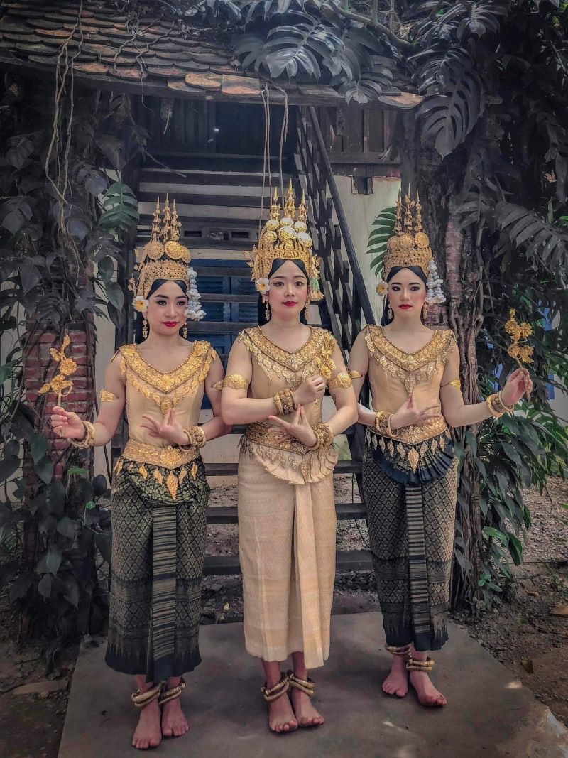 Taiwan-Cambodia project, "Secret About Apsara" dancers in costume