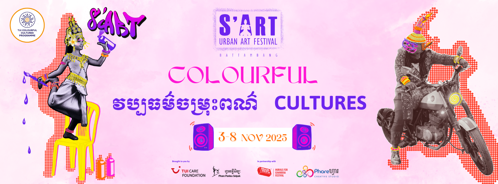 Battambang Comes Alive with Colourful Cultures at S’Art Urban Art Festival 2025